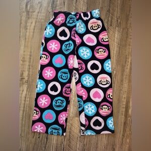 Paul Frank Early 2000’s pajama pants, white and multi-coloured